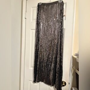 Michael Kors Blue and Gray Paisley Skirt